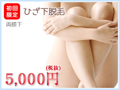初回限定ひざ下脱毛
