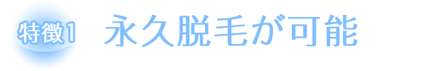 確実な永久脱毛